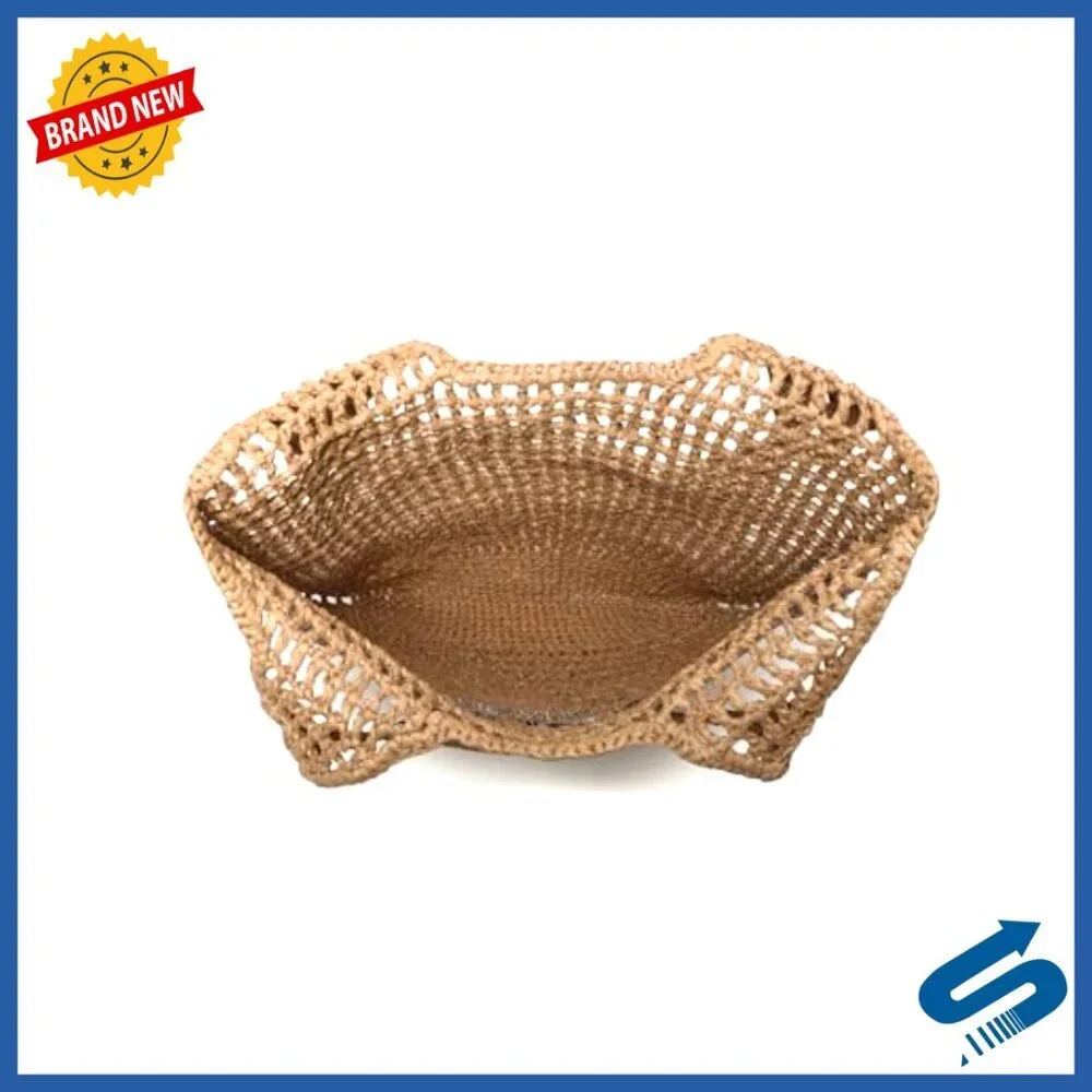 Large Woven Straw Tote Bag Summer Beach Vacation Boho Chic Handbag